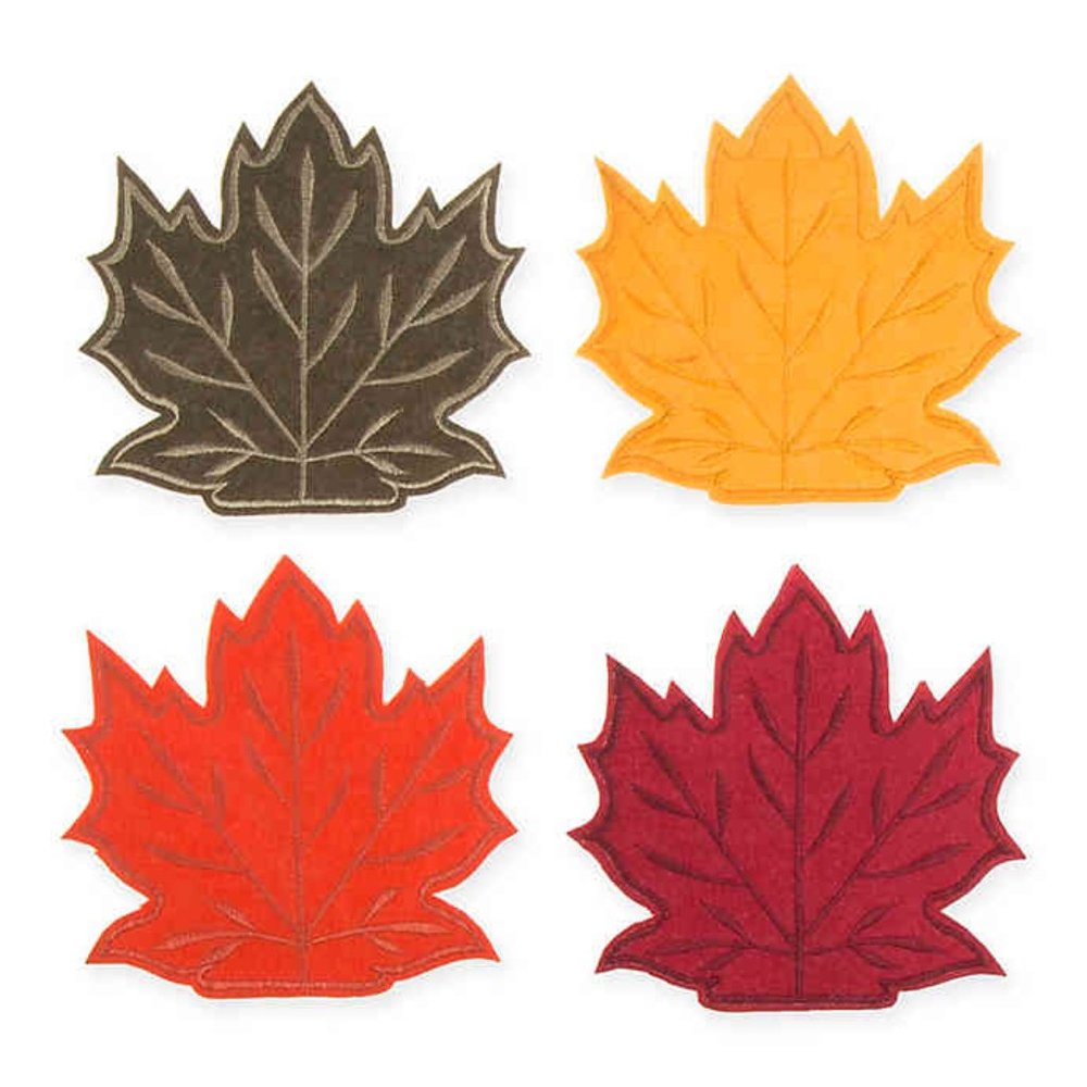 NWT Maple Leaf Decorative Utensil Holders Set of 4
